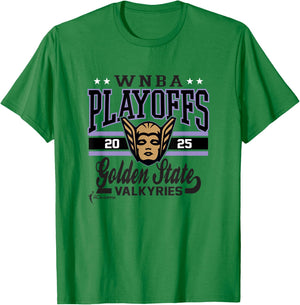 WNBA Official Golden State Valkyries 2025 Playoffs Action T-Shirt - T-Shirt | Irish Green