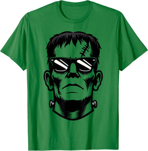 Frankenstein Monster Wearing Sunglasses Halloween Costume T-Shirt - T-Shirt | Irish Green