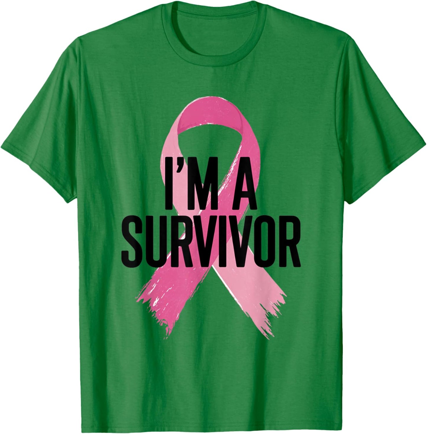 Survivor Pink Ribbon Breast Cancer Awareness T-Shirt - T-Shirt | Irish Green