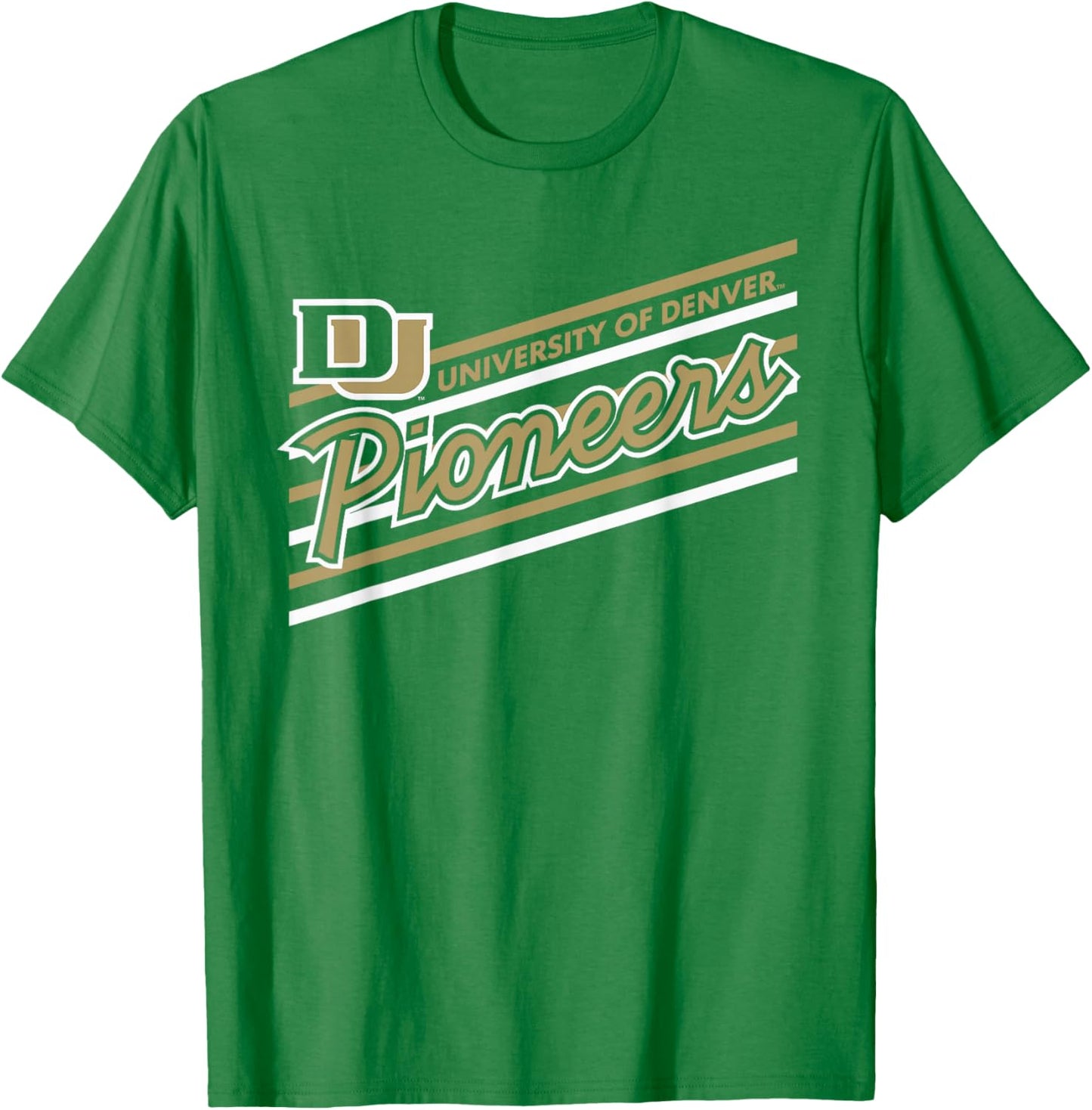 Denver Pioneers Retro Performer Red Officially Licensed T-Shirt - T-Shirt | Irish Green