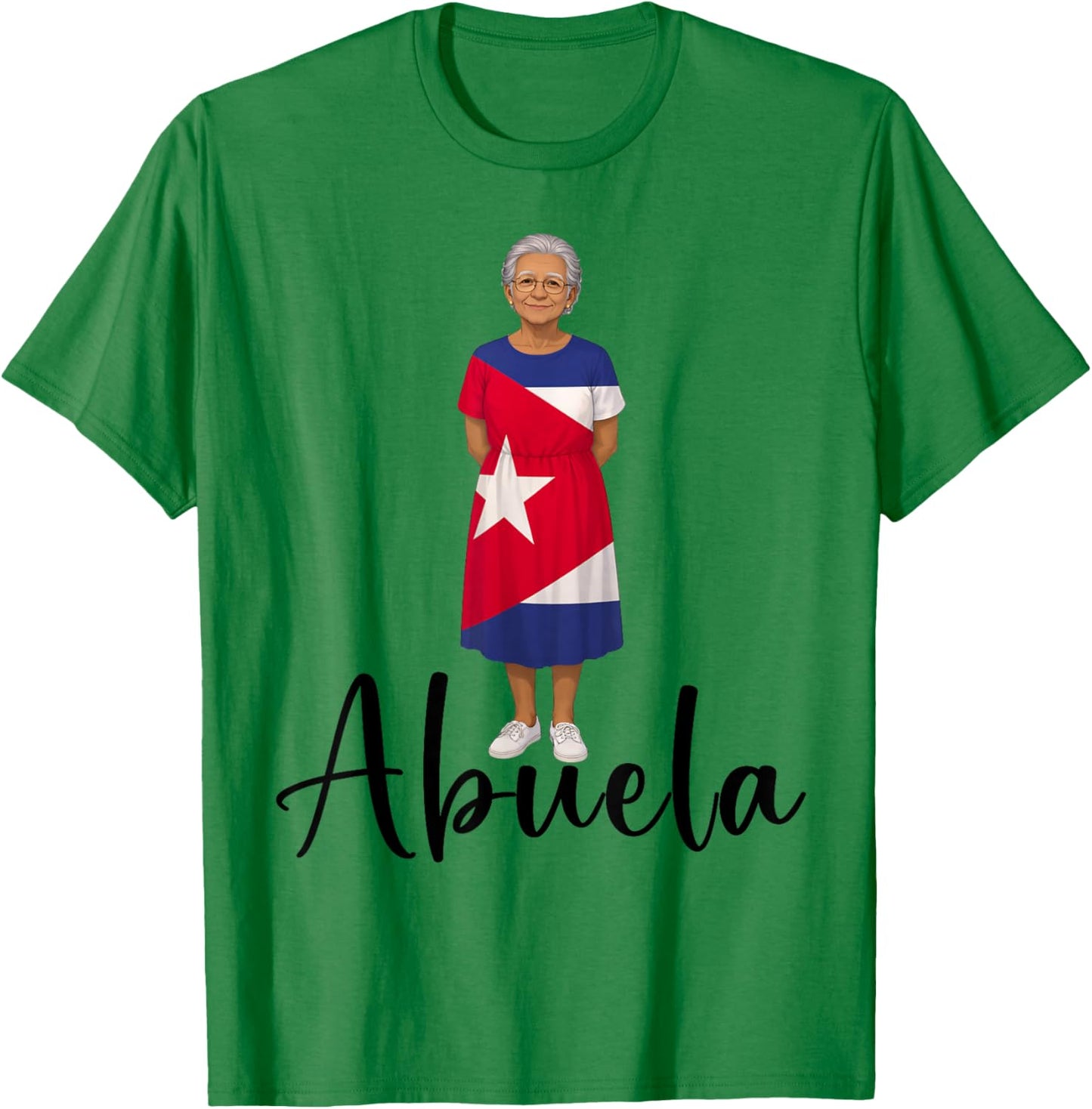 Cuban Abuela Grandmom Flag Grandmother Grandma Cuba T-Shirt - T-Shirt | Irish Green