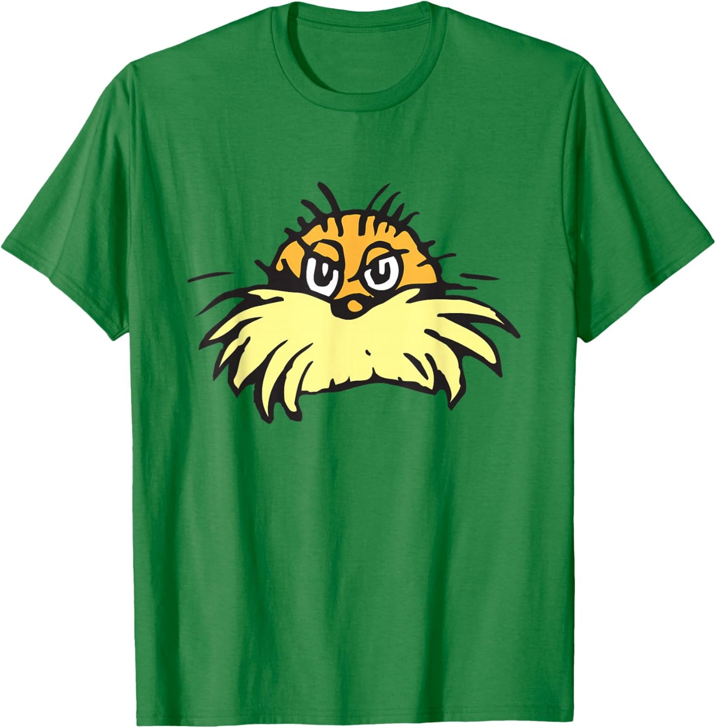 Dr. Seuss The Lorax Face - , Blue, Small, Short Sleeve, Cotton Blend, Classic Fit T-Shirt - T-Shirt | Irish Green
