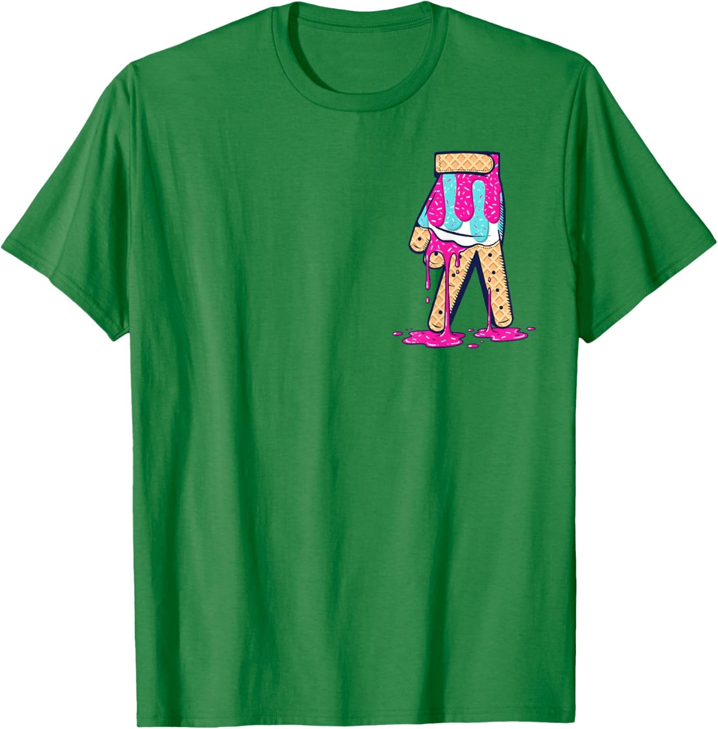 Baseball Ice Cream Drip Boys Home Plate Glove Respect Drip T-Shirt - T-Shirt | Irish Green