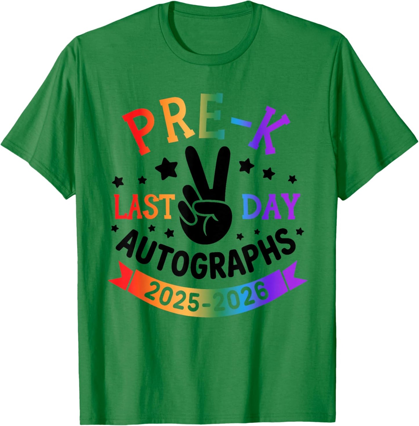 Last Day of School Autograph Pre-K Graduation 2026 Kids T-Shirt - T-Shirt | Irish Green