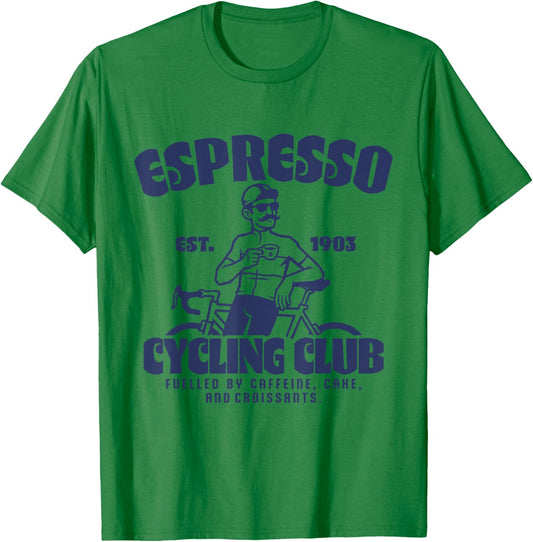 Espresso Rennrad Club Kaffee Kuchen Fahrrad Radsport T-Shirt - T-Shirt | Irish Green