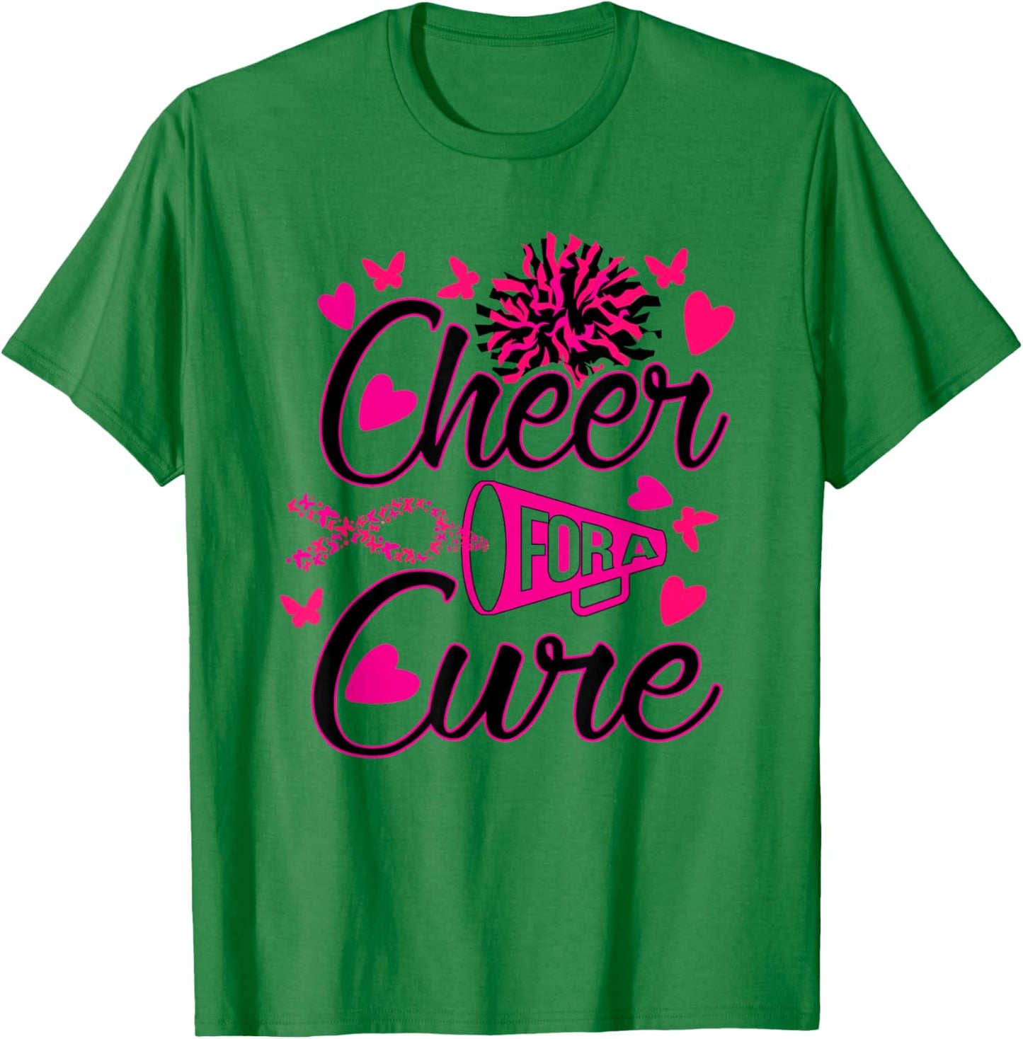 Cheer For The Cure Breast Cancer Awareness T-Shirt - T-Shirt | Irish Green