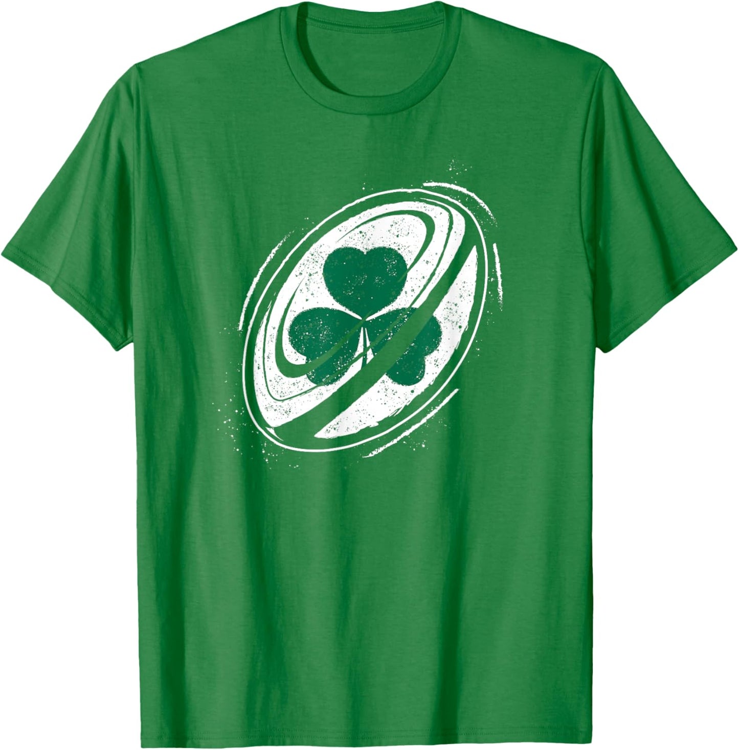 Cool Ball with Ireland Shamrock for Proud Irish Rugby Fans T-Shirt - T-Shirt | Irish Green