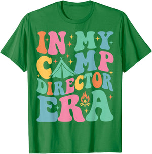 In My Camp Director Era Groovy Summer Camp Director T-Shirt - T-Shirt | Irish Green
