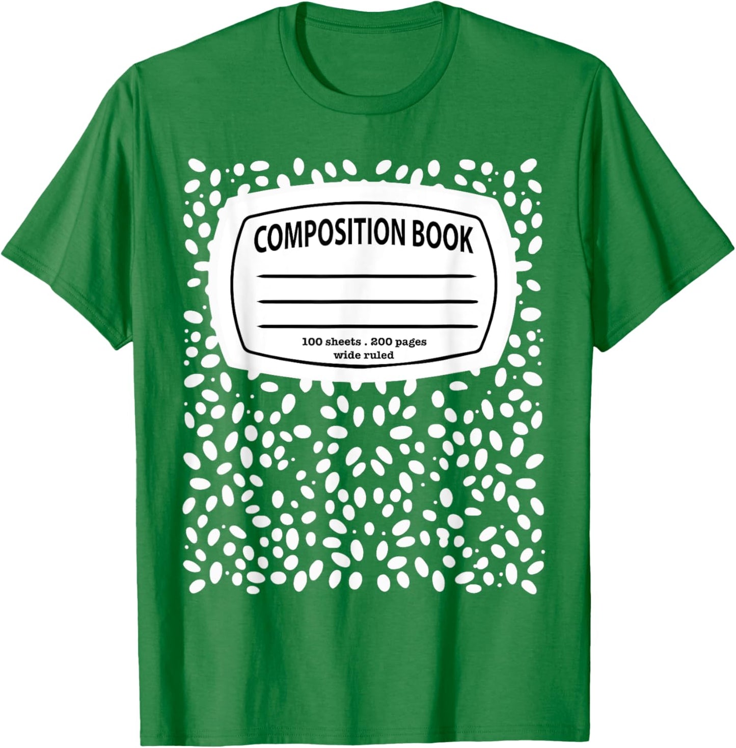 Composition Notebook Costume - Matching Group Halloween T-Shirt - T-Shirt | Irish Green