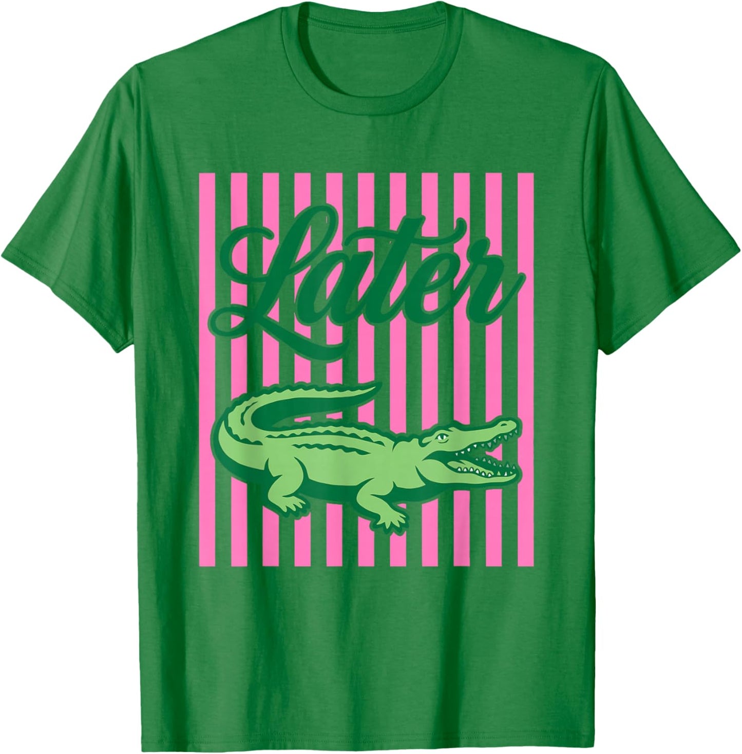 Later Gator Funny Teacher Alligator Last Day of School T-Shirt - T-Shirt | Irish Green