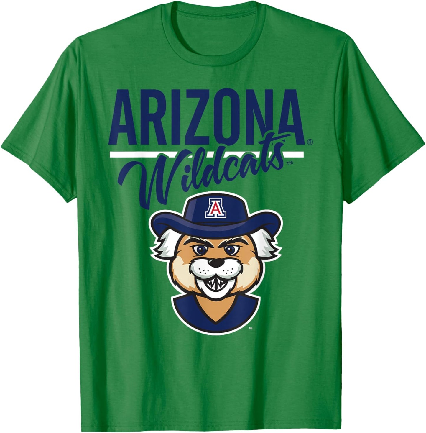 Arizona Wildcats Mascot Gray Officially Licensed T-Shirt - T-Shirt | Irish Green