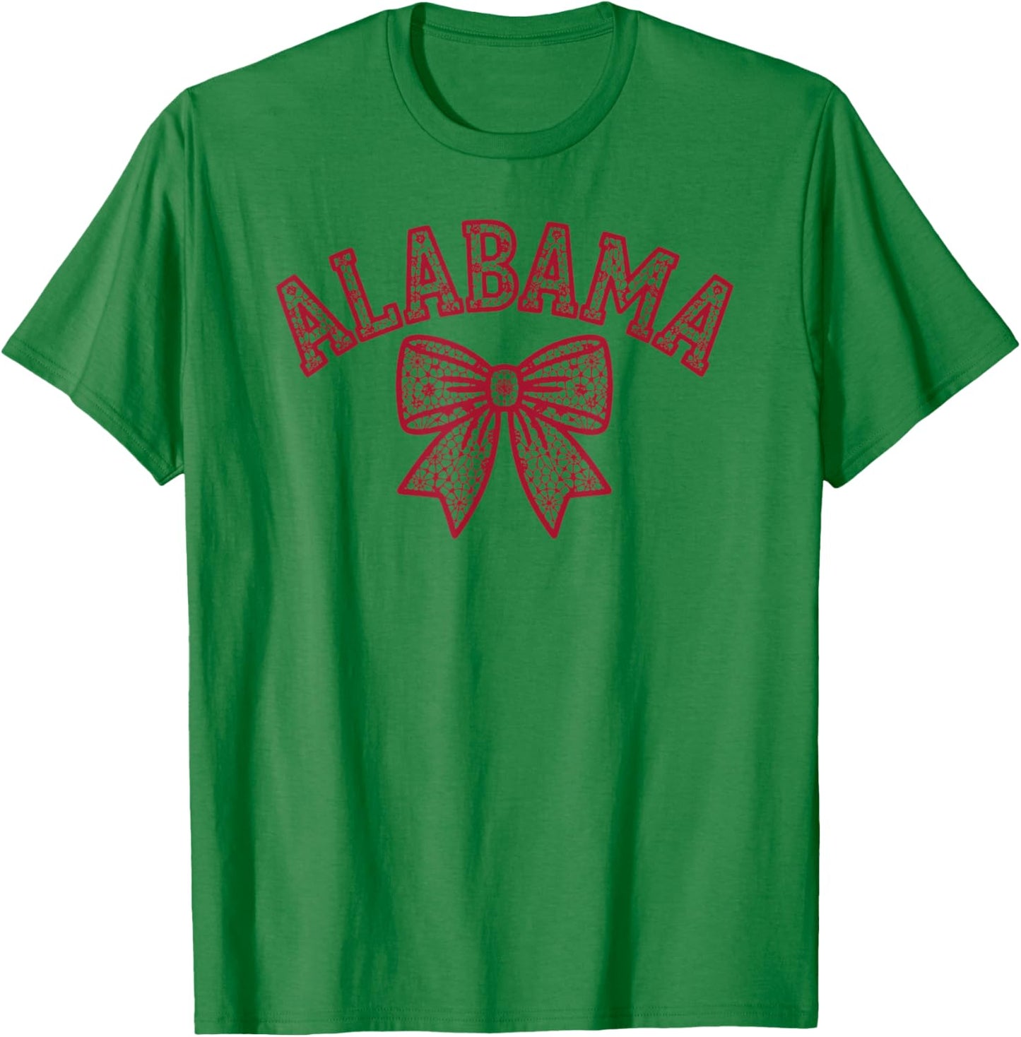 Cute Alabama Design with Lace Coquette Bow, Cute Alabama T-Shirt - T-Shirt | Irish Green