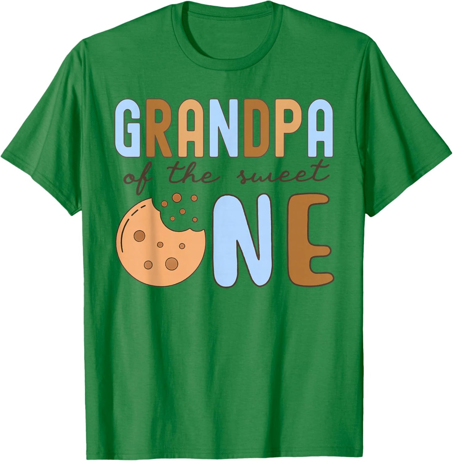 Grandpa Of The Sweet One Cookies and Milk 1st Birthday Party T-Shirt - T-Shirt | Irish Green