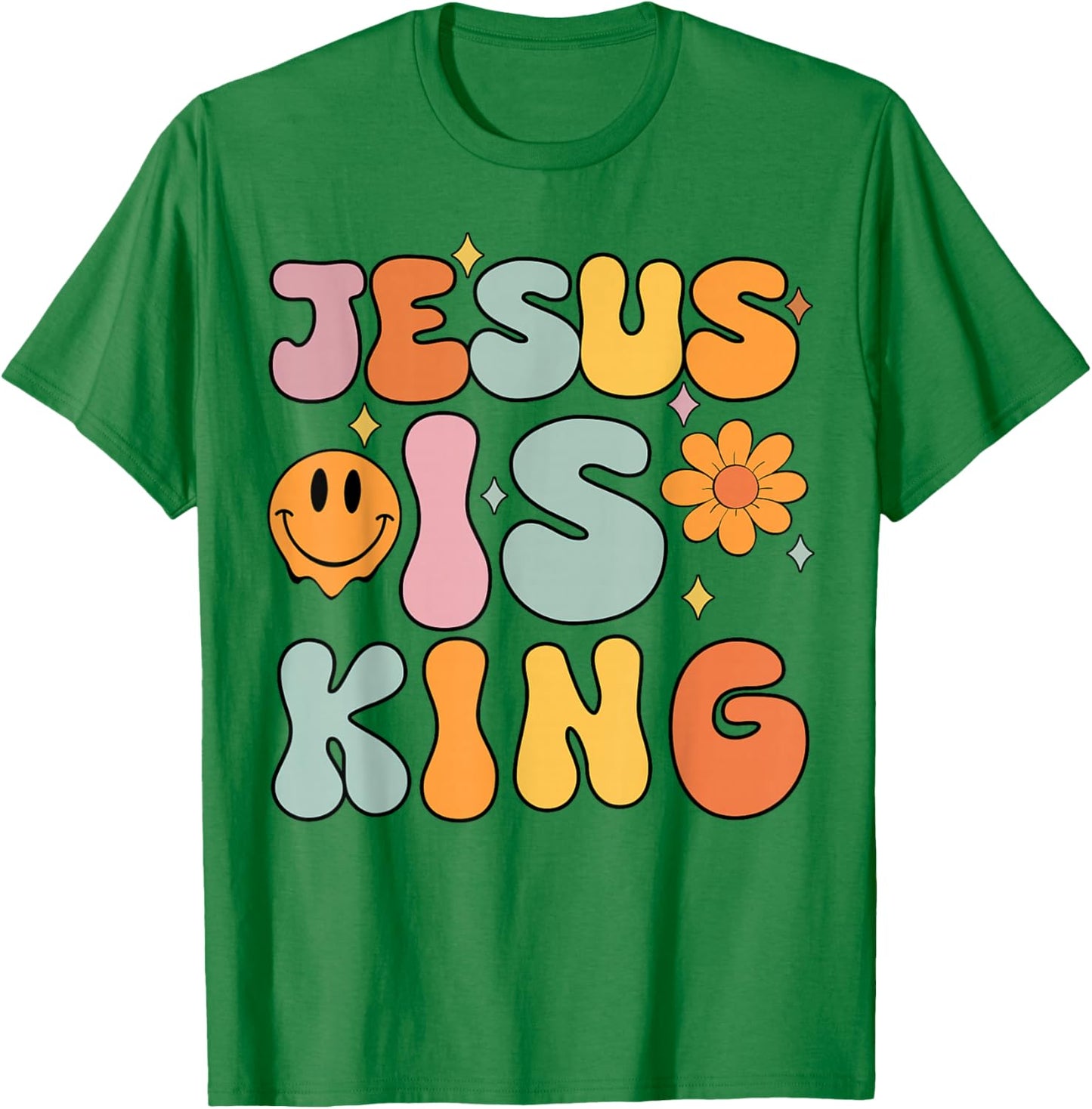 Youth Jesus is King Cute Christian Girl Teen Religious Faith T-Shirt - T-Shirt | Irish Green