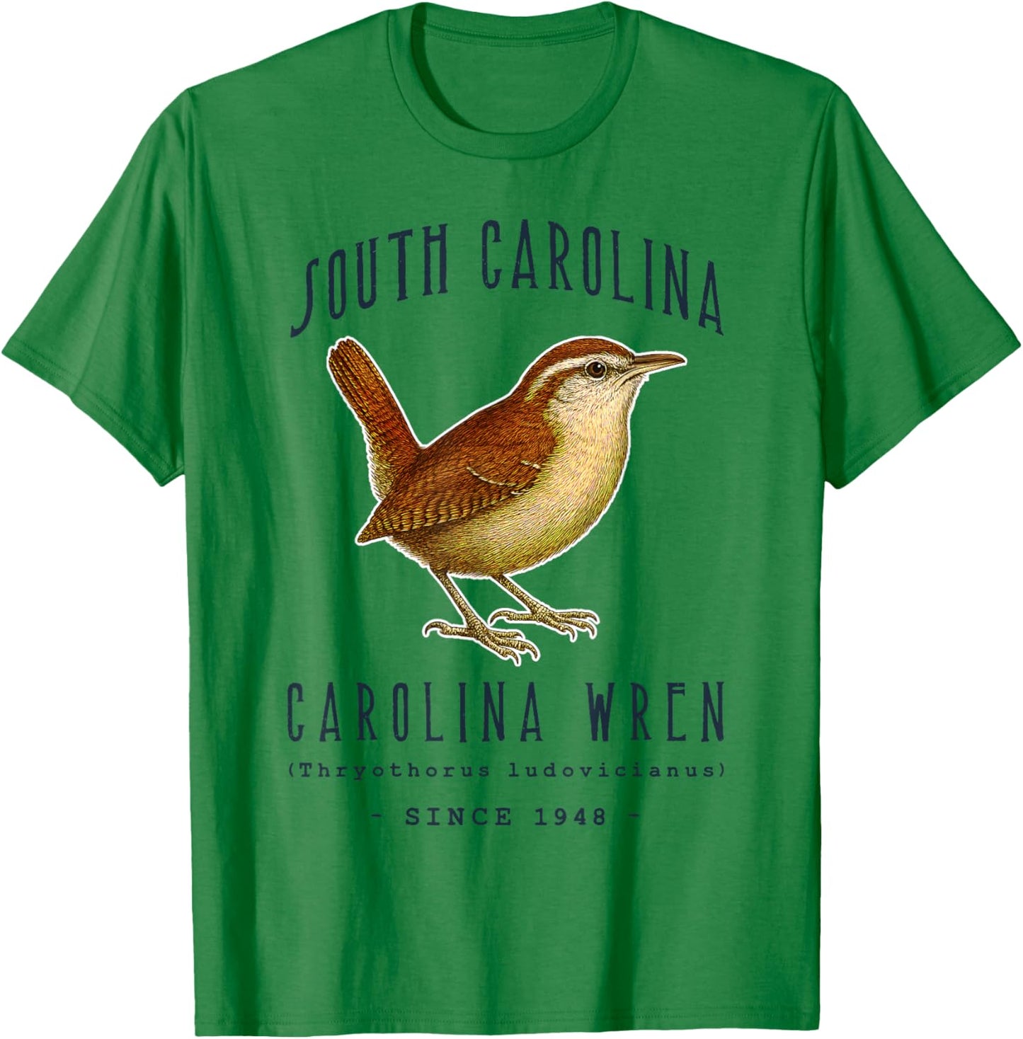 Carolina Wren Bird T-Shirt - T-Shirt | Irish Green