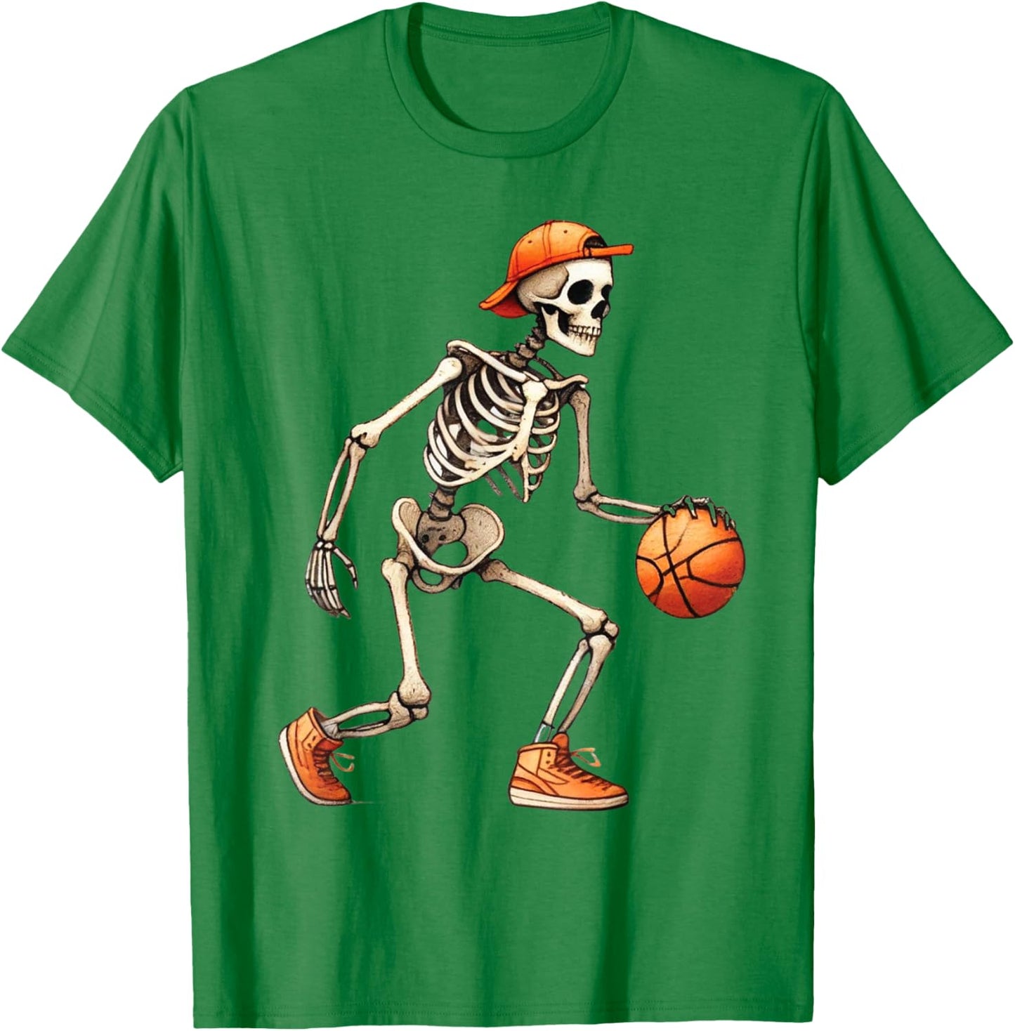 Skeleton Basketball Halloween Costume Funny Men Boys Kids T-Shirt - T-Shirt | Irish Green