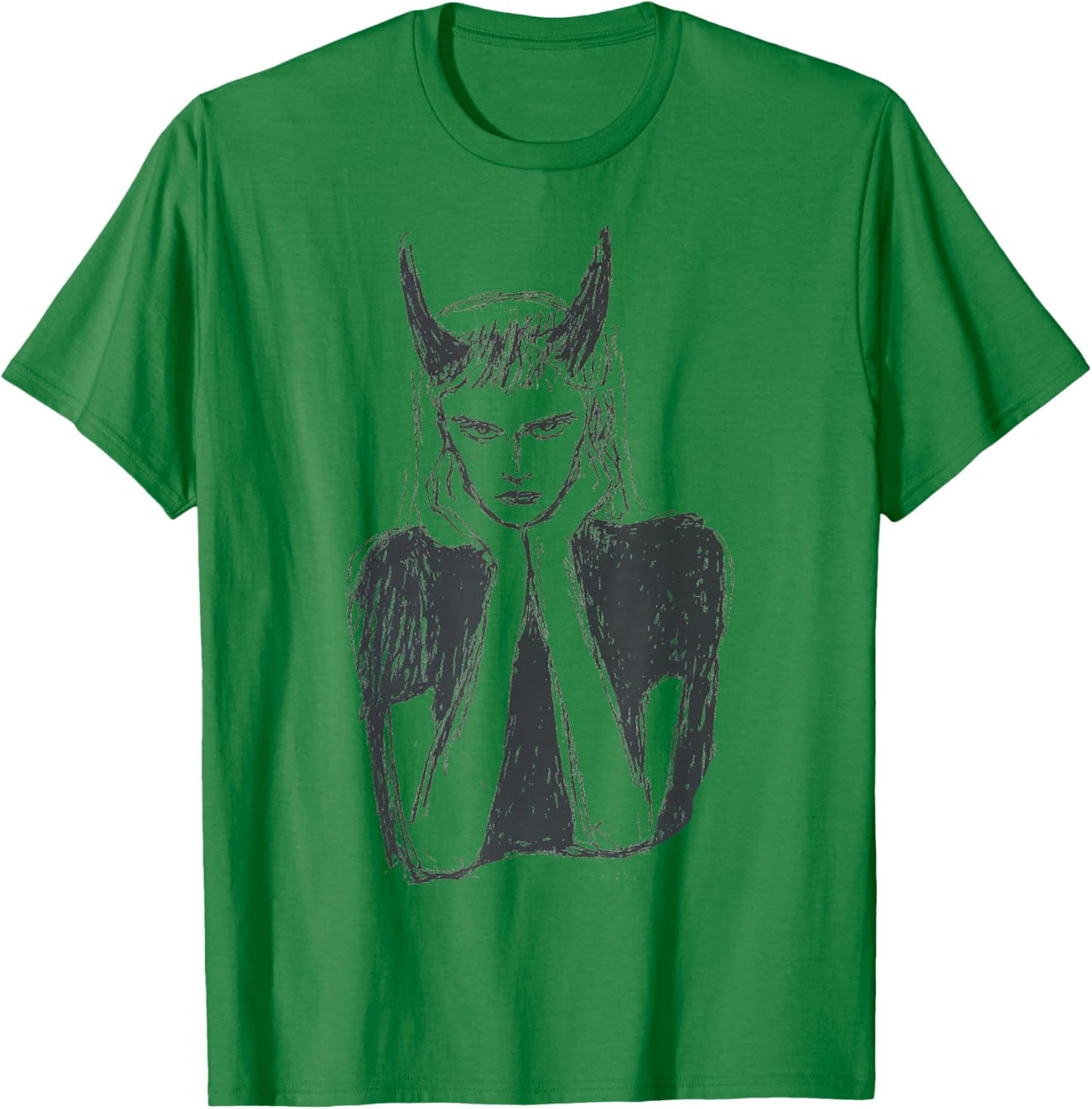 Girl Devil Women's Black T-Shirt - T-Shirt | Irish Green