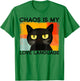 Funny Silly Cat Chaos Is My Love Language Sarcastic Saying T-Shirt - T-Shirt | Irish Green