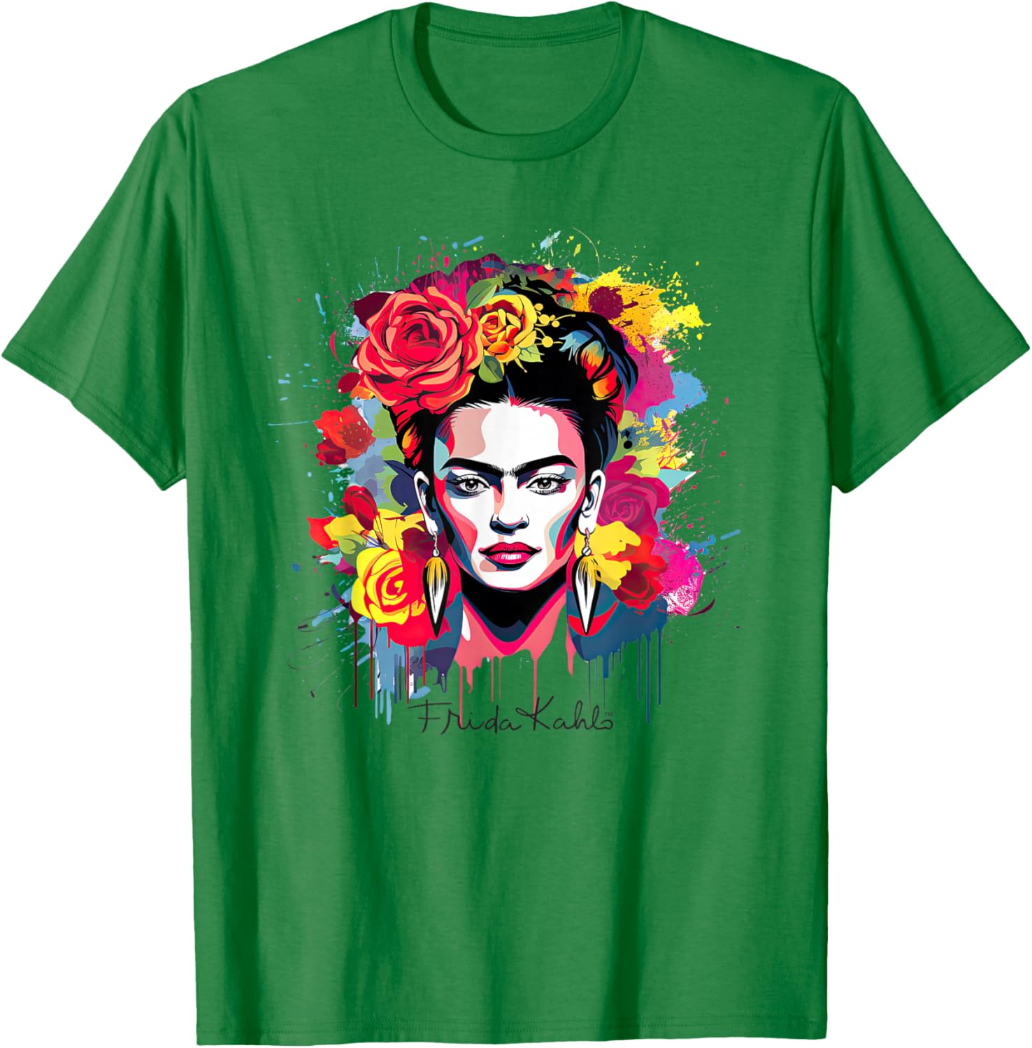 FridaTM x Frida Kahlo - Floral Expression T-Shirt - T-Shirt | Irish Green
