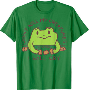 Don't Kill My Creatures I Will cry Frog T-Shirt - T-Shirt | Irish Green