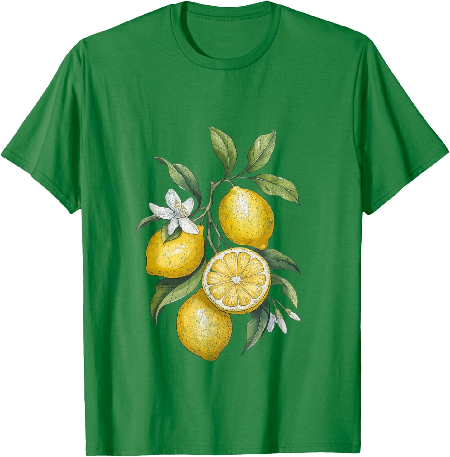 Citrus Vibes Vintage Lemon T-Shirt - T-Shirt | Irish Green