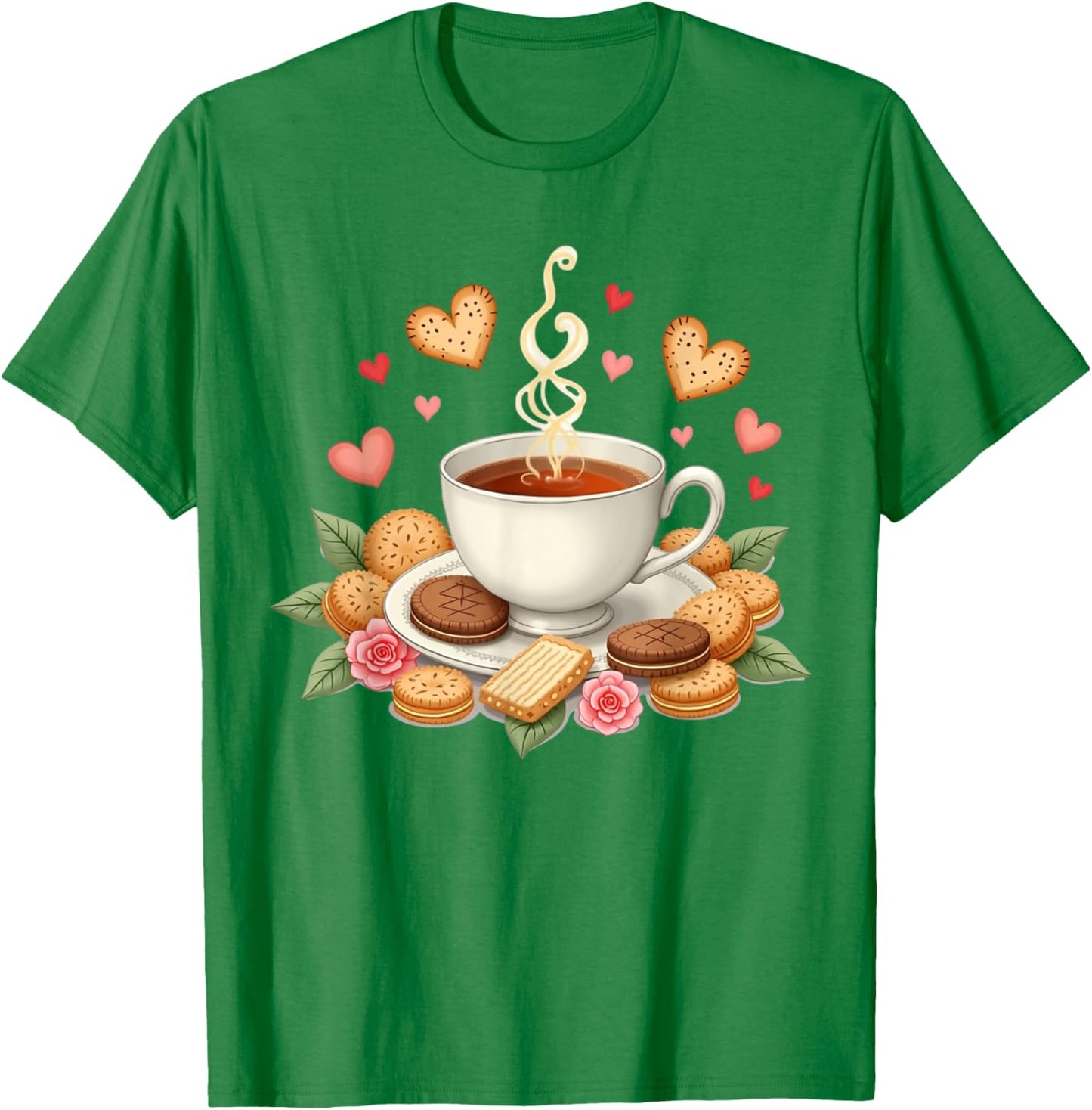 Tea and Biscuits – Funny British Tea Lover T-Shirt - T-Shirt | Irish Green