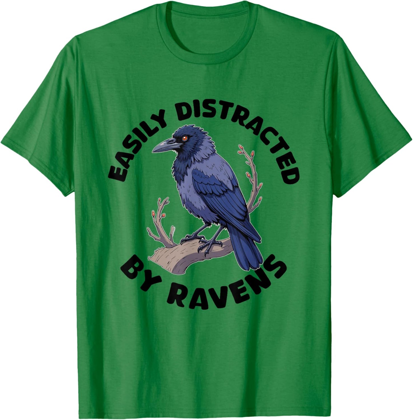 Ravens Crow Black Bird Corbie Silhouette Lover Men Women Boy T-Shirt - T-Shirt | Irish Green