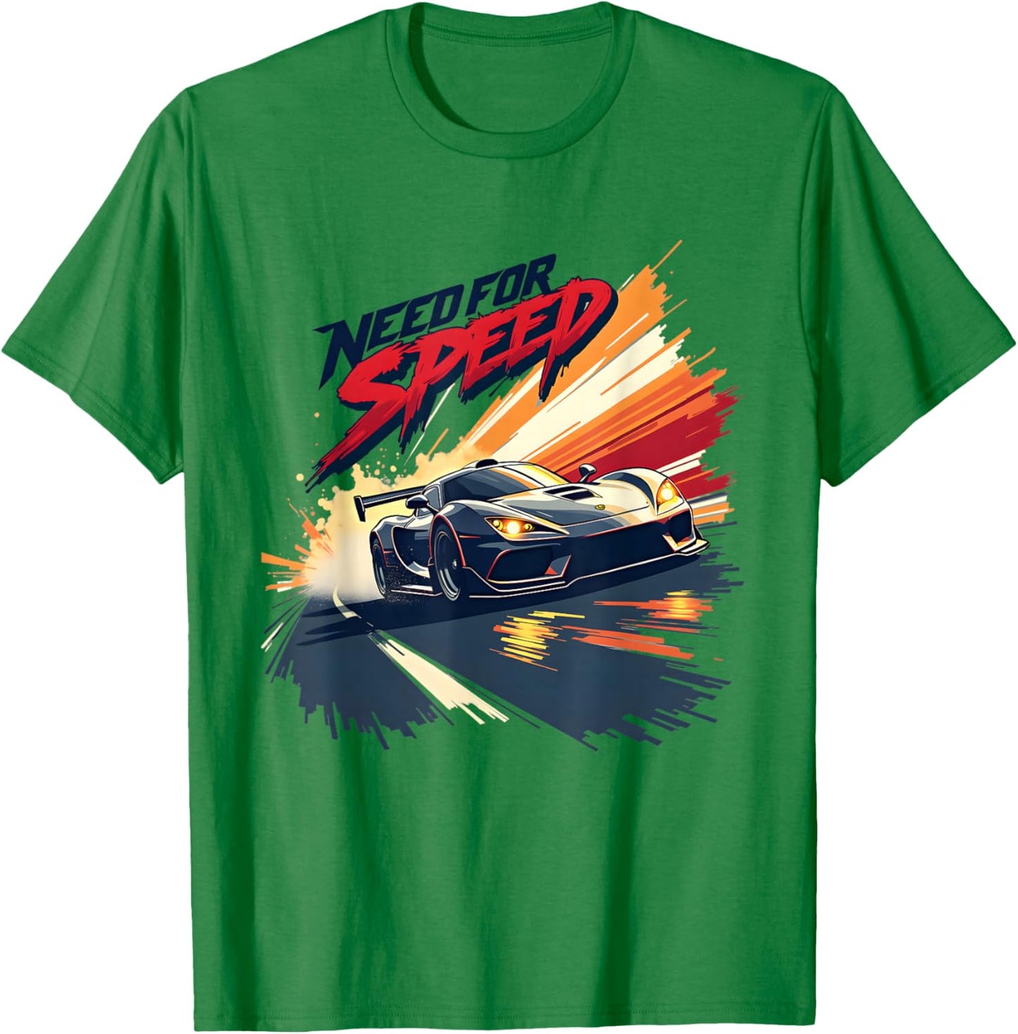 Need for Speed High-Octane Racing Graphic Design T-Shirt - T-Shirt | Irish Green