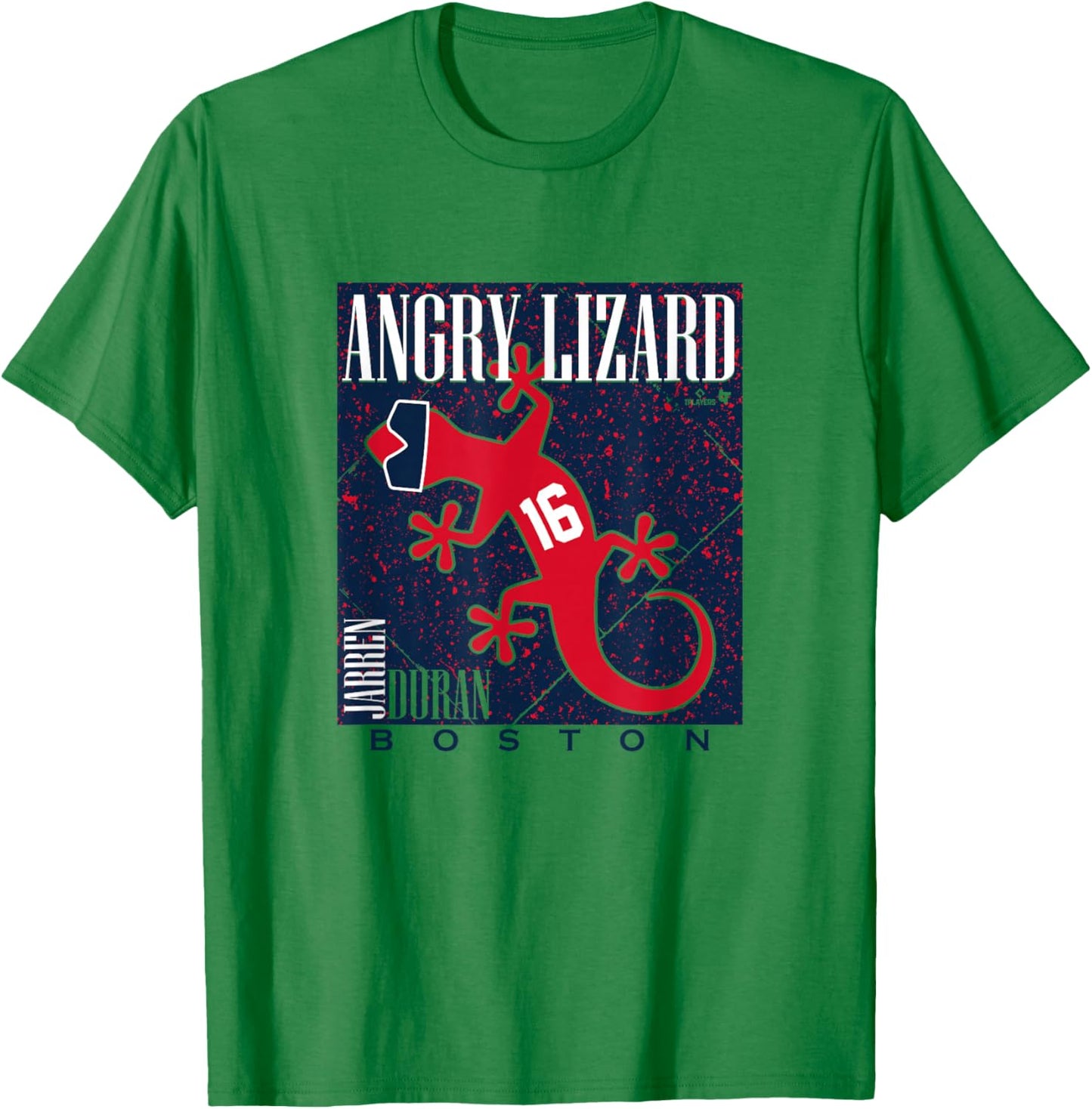 Jarren Duran - Angry Lizard - Boston Baseball T-Shirt - T-Shirt | Irish Green