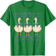 Mama Goose With Baby Geese Vintage Blue Ribbon Goose Lover T-Shirt - T-Shirt | Irish Green