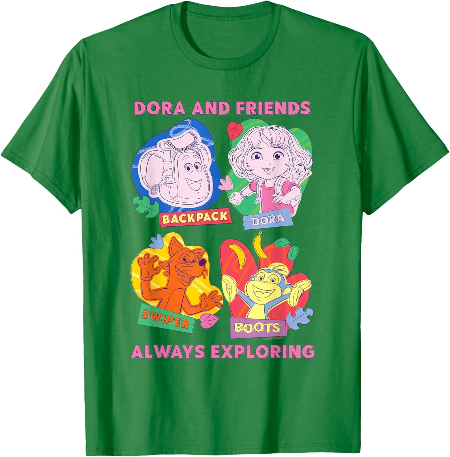 Dora (2024) Dora and Friends T-Shirt - T-Shirt | Irish Green