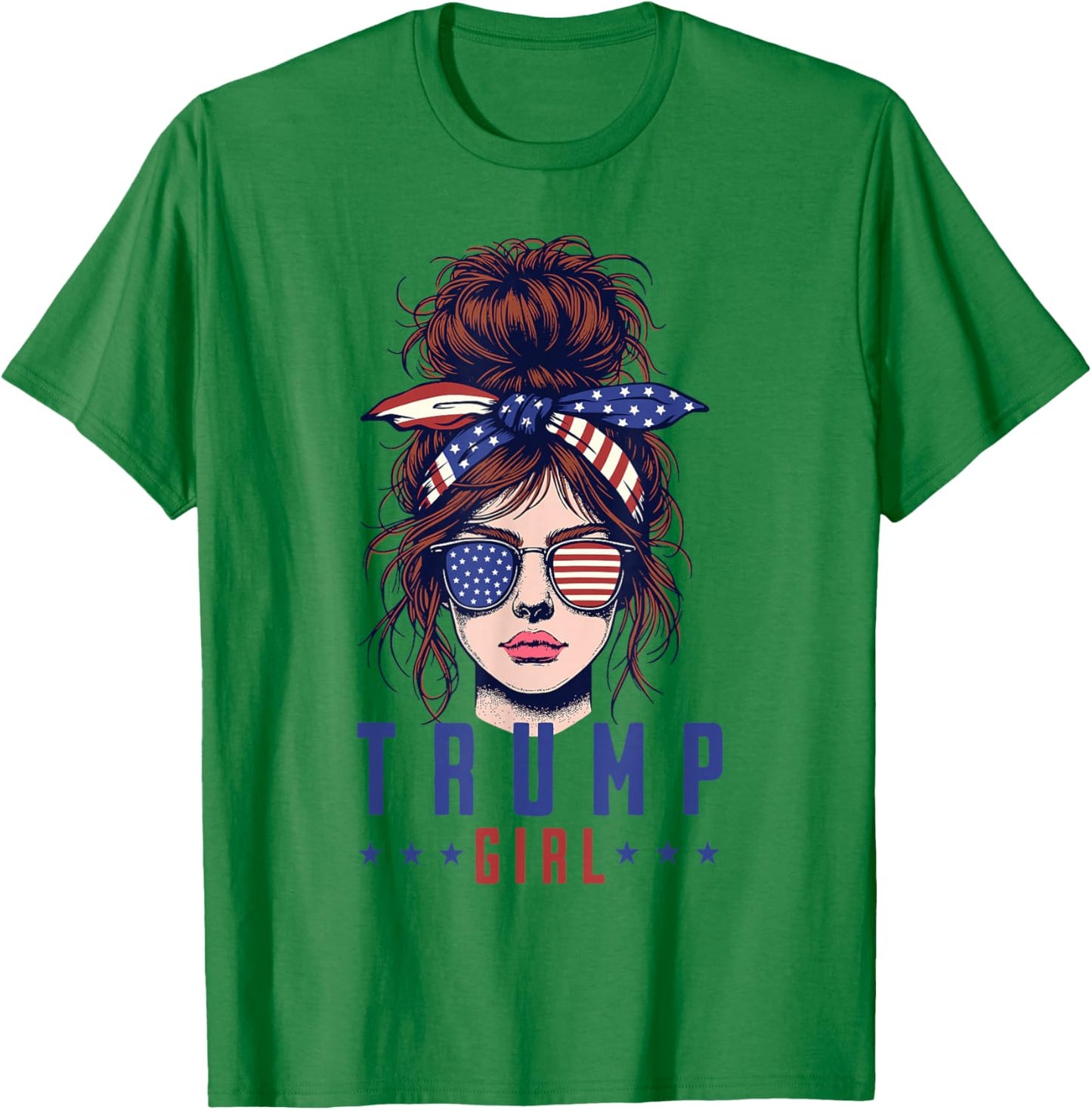 Women Yes I'm A Trump Girl Get Over It Trump 2024 Election T-Shirt - T-Shirt | Irish Green