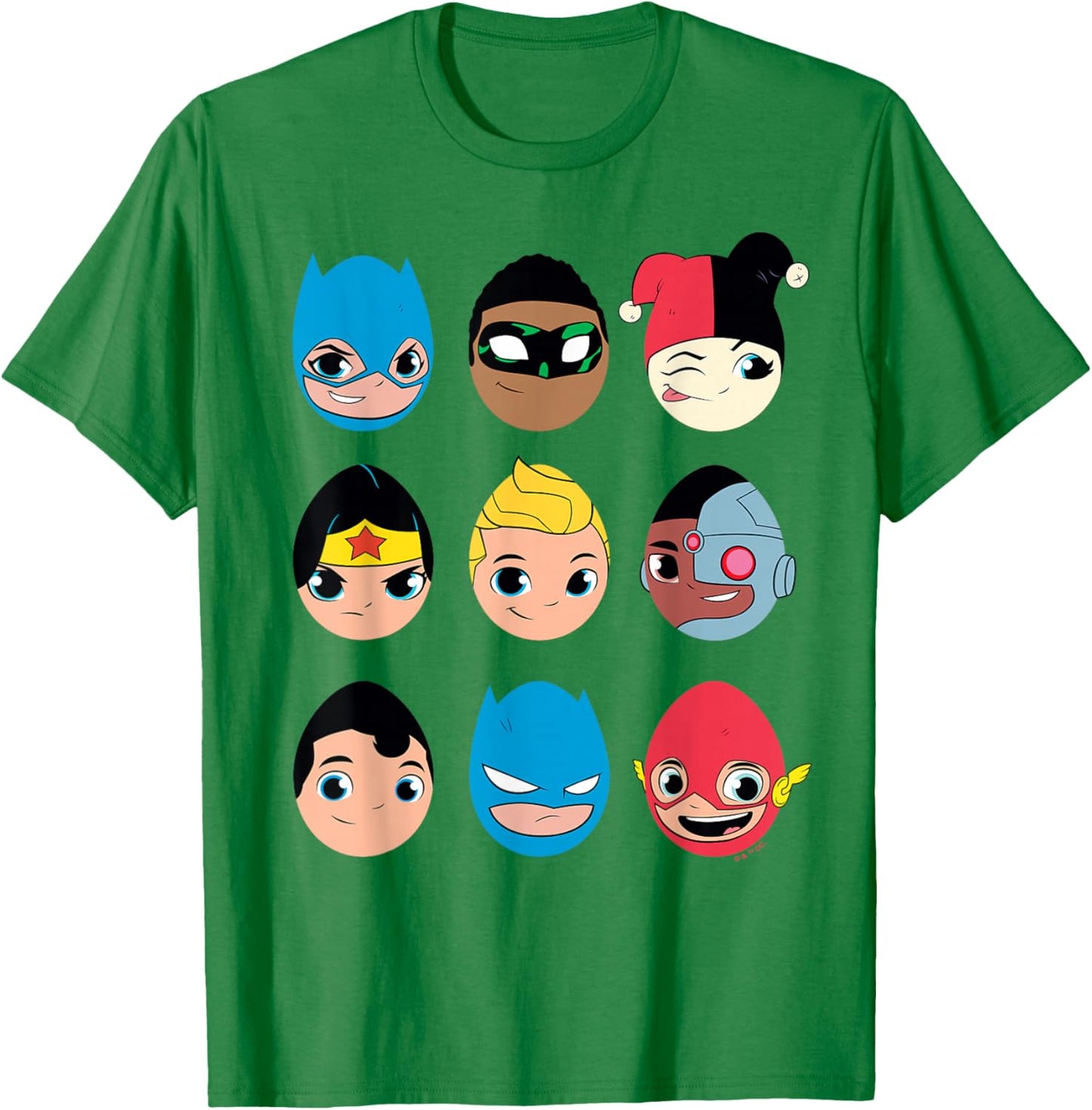DC Super Friends Easter Egg Heads T-Shirt - T-Shirt | Irish Green