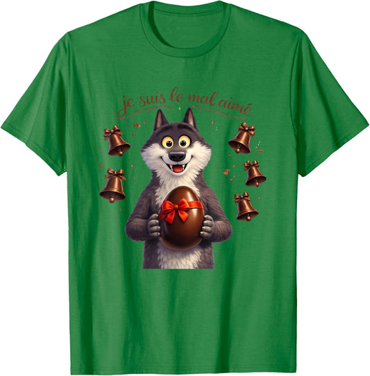 Le Loup Le Mal Aimé Easter Egg and Bells Chocolate T-Shirt - T-Shirt | Irish Green