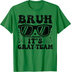 Field Day Bruh It's Gray Team Teacher Boys Girls Peace Hand T-Shirt - T-Shirt | Irish Green