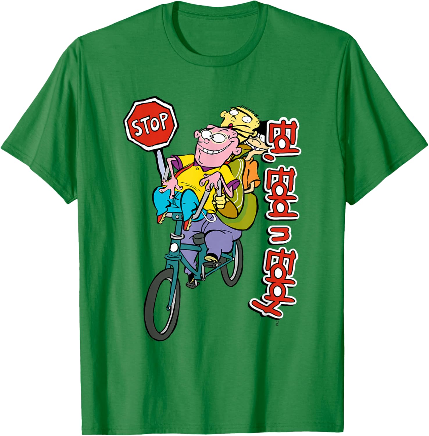 Ed, EDD n Eddy Stop Wild Biking Ride T-Shirt - T-Shirt | Irish Green