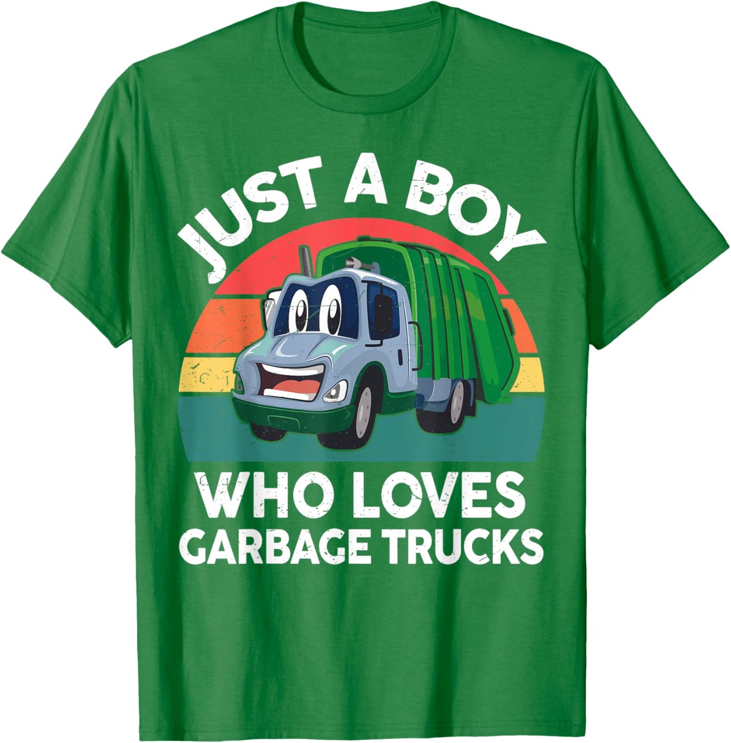 Toddler Boy Who Loves Garbage Trucks Shirt Trash Truck Kids T-Shirt - T-Shirt | Irish Green