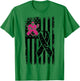 Hockey Pink Ribbon Breast Cancer Awareness Sport Lover T-Shirt - T-Shirt | Irish Green