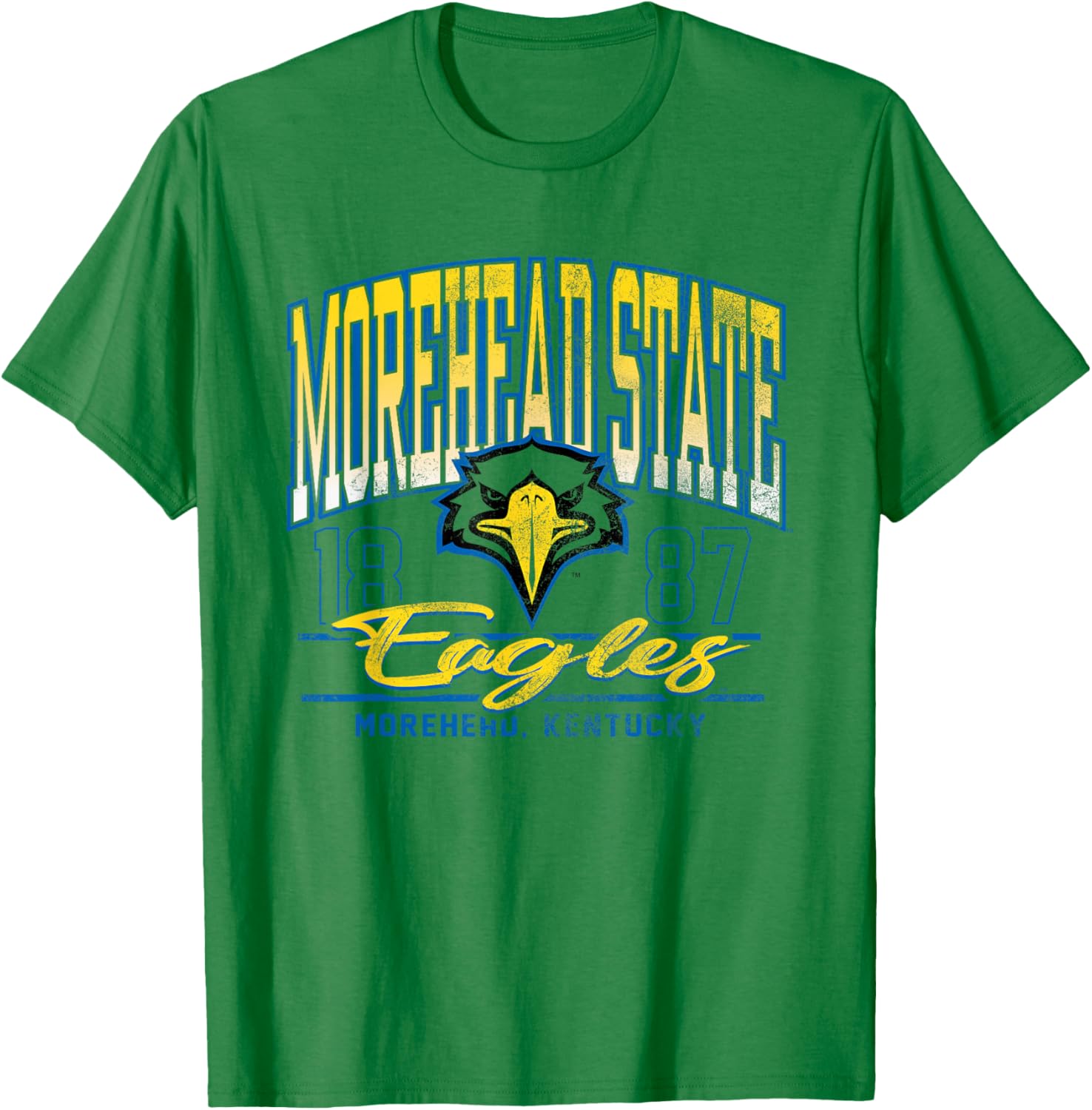 Morehead State Eagles Kicking It White Officially Licensed T-Shirt - T-Shirt | Irish Green