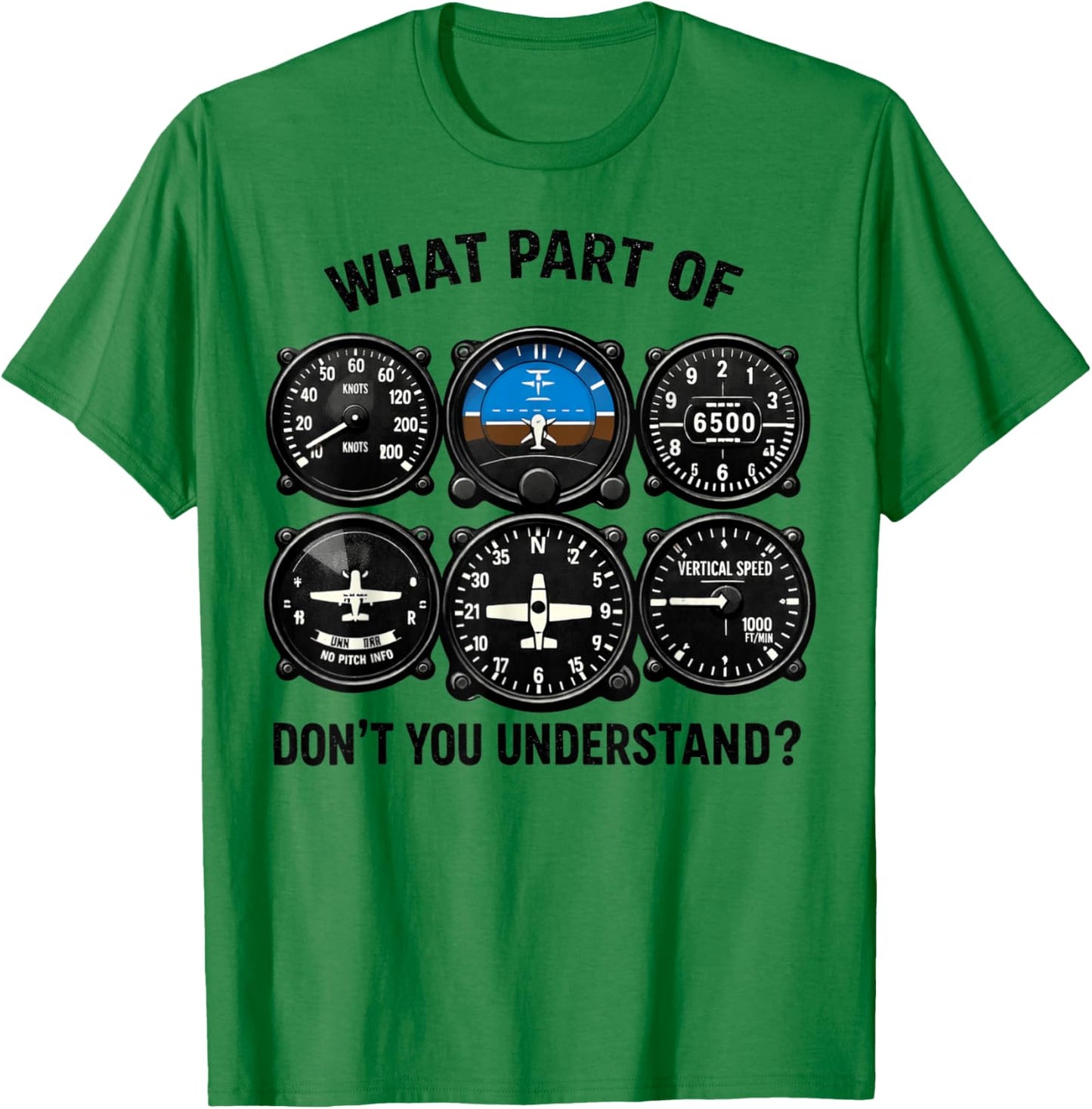 Welcher Teil von Don't You Understand Funny Pilot Six Pack T-Shirt - T-Shirt | Irish Green
