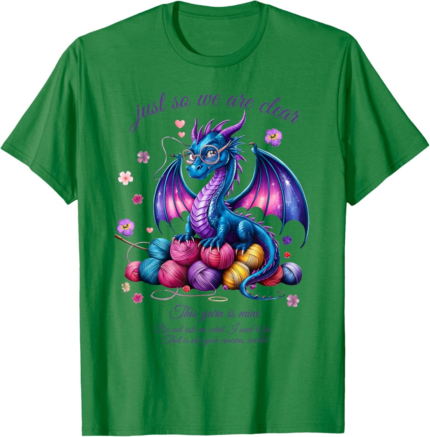 Colorful Dragon Yarn Eggs Funny Knitting Hobby Humor T-Shirt - T-Shirt | Irish Green