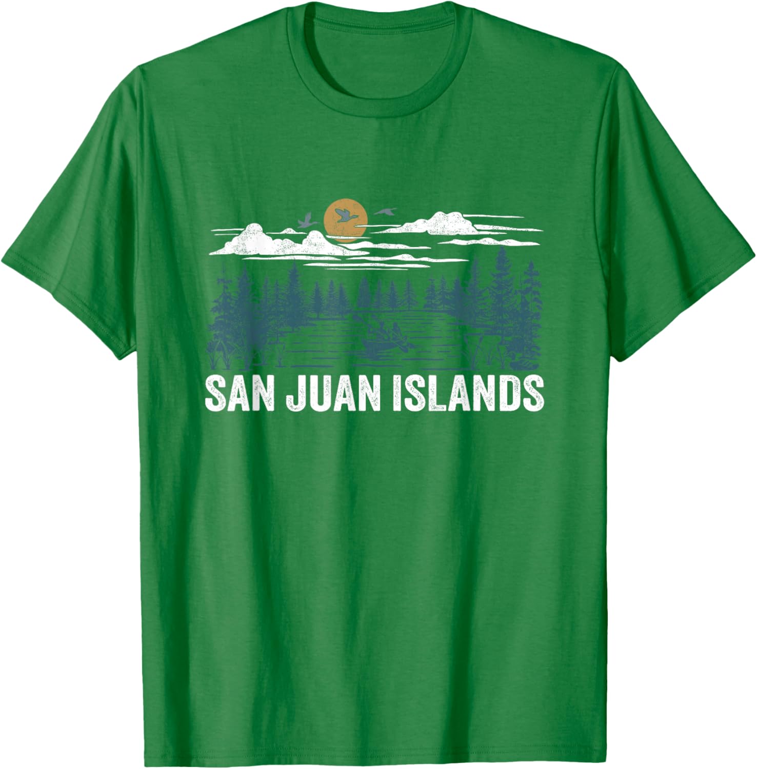 San Juan Islands Washington T-Shirt - T-Shirt | Irish Green