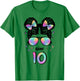 10th Birthday Girl Messy Bun Bäm! 10 T-Shirt - T-Shirt | Irish Green