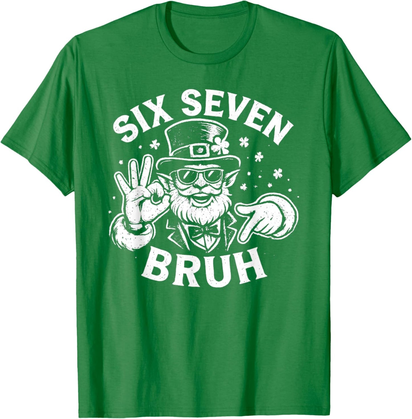67 Bruh St Patricks Day Leprechaun Six Siven Boys Pajamas T-Shirt - T-Shirt | Irish Green