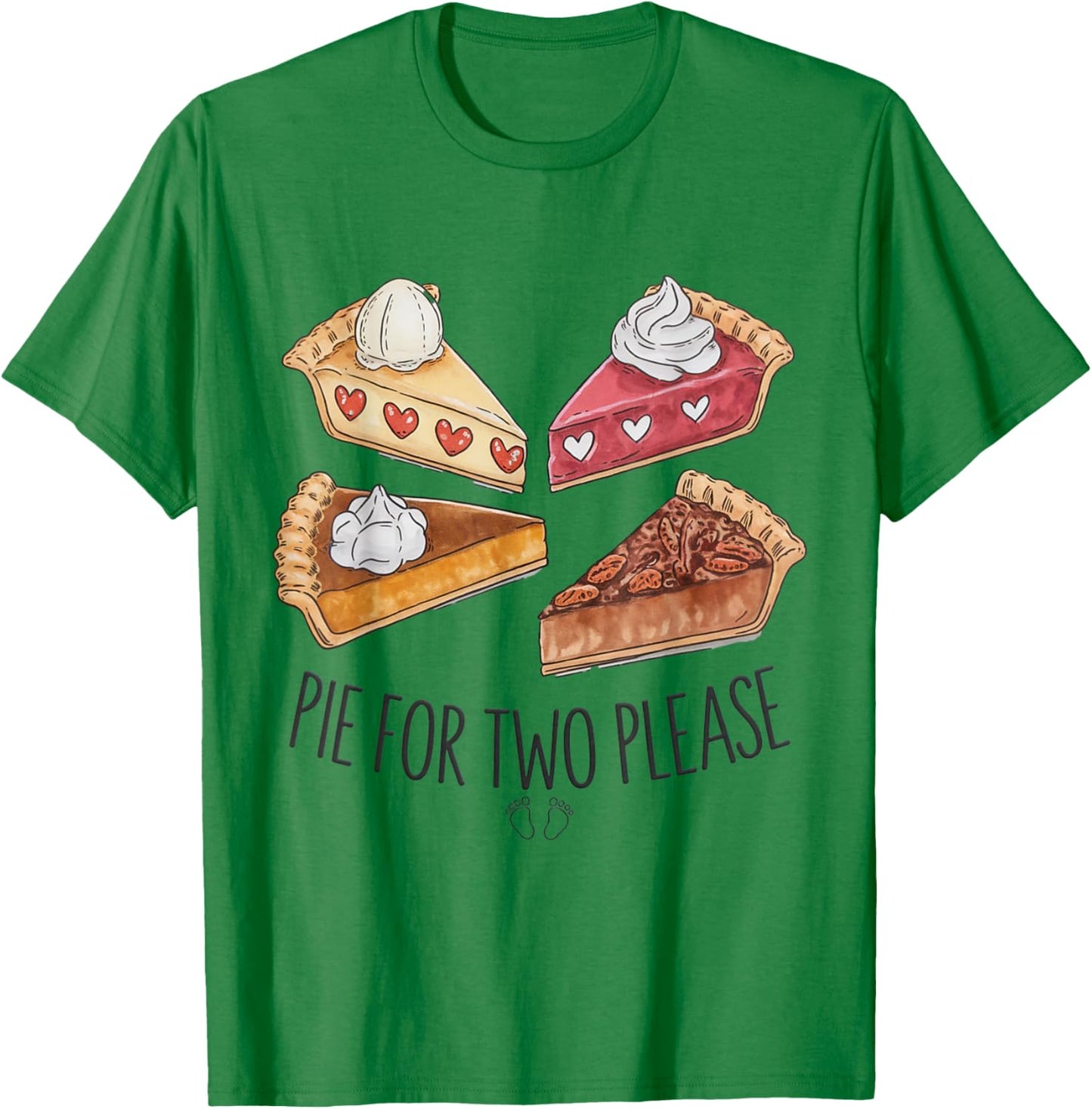 Eating Pumpkin Pie For Two Thanksgiving Pregnancy T-Shirt - T-Shirt | Irish Green