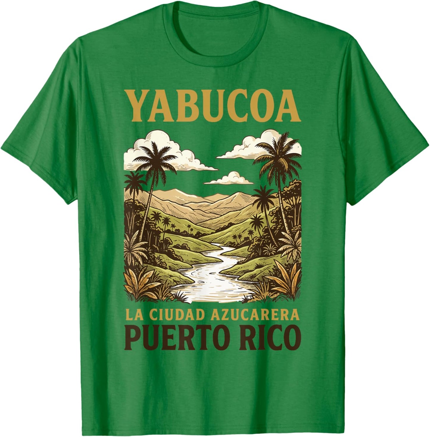 Yabucoa La Ciudad Azucarera Puerto Rico T-Shirt - T-Shirt | Irish Green