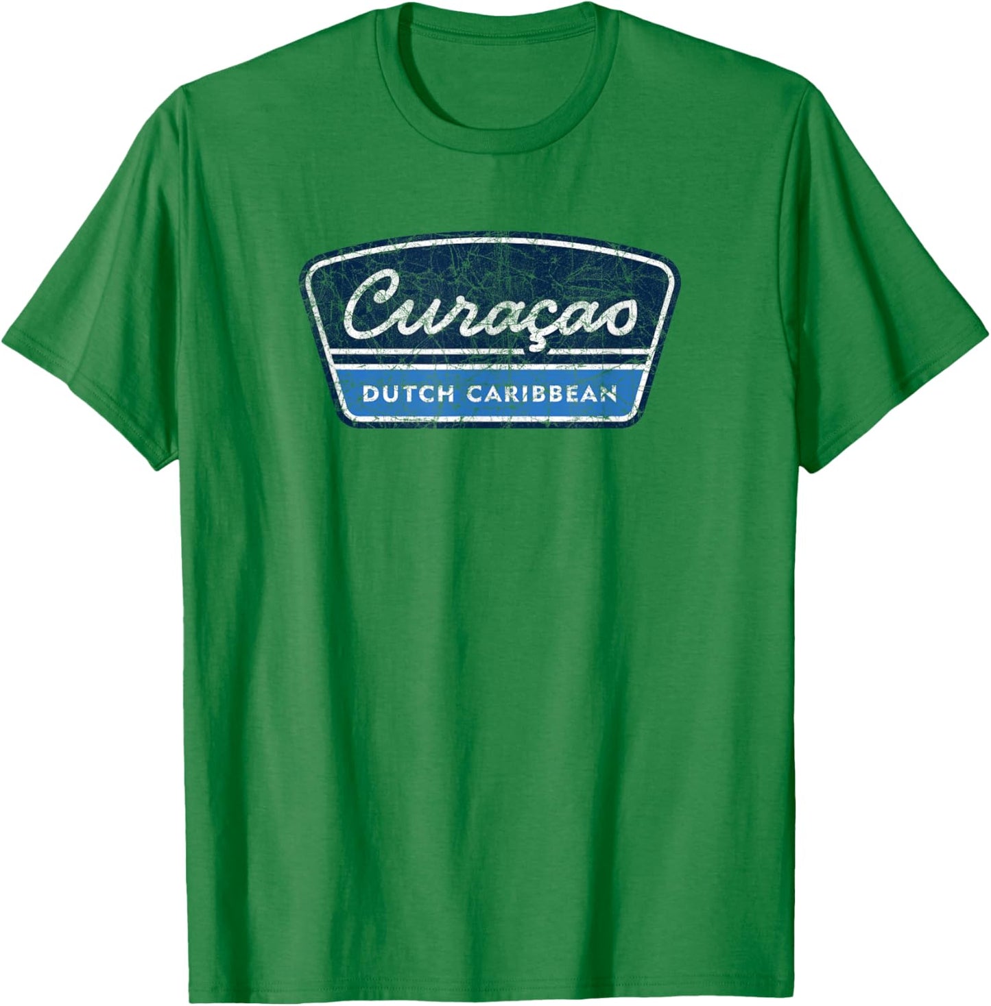 Vintage Curacao Dutch Caribbean Souvenir Retro T-Shirt - T-Shirt | Irish Green