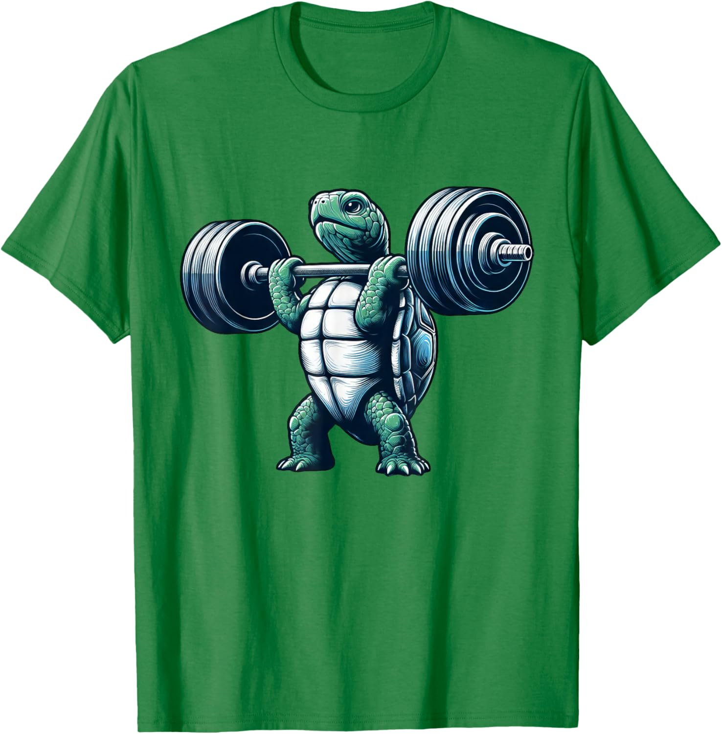 Strong Turtle Weightlifter Lifting Heavy Workout T-Shirt - T-Shirt | Irish Green