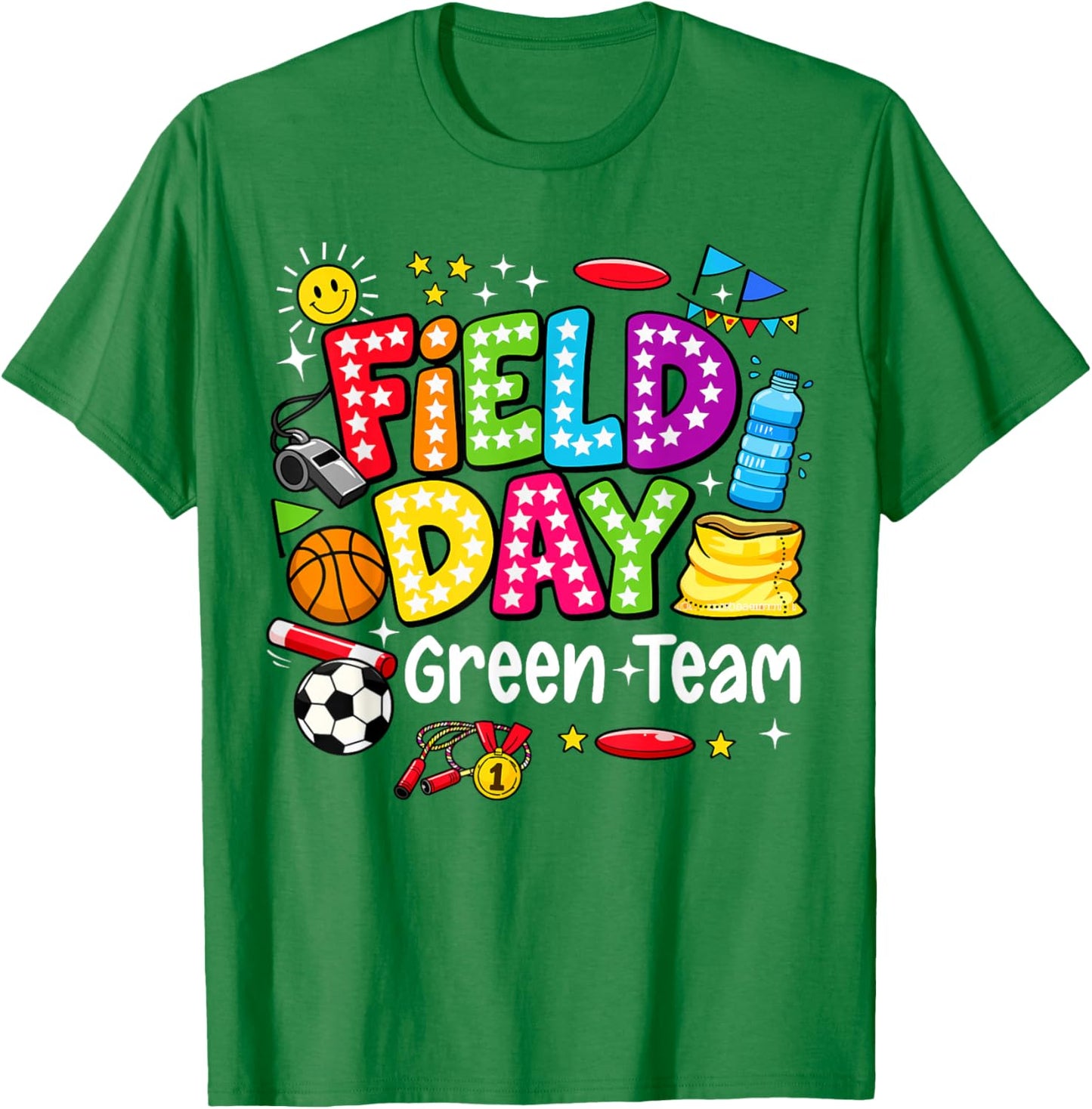 Field Day Green Team Funny for Kids Teacher Field Day Games T-Shirt - T-Shirt | Irish Green