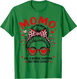 MOMO Valentine Quote for Loving Grandma with Cute Bow T-Shirt - T-Shirt | Irish Green